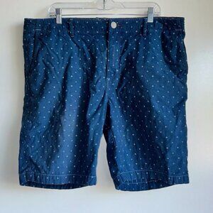 Tommy Bahama Men's Blue Cotton Shorts with White Print Size 38 Authentic